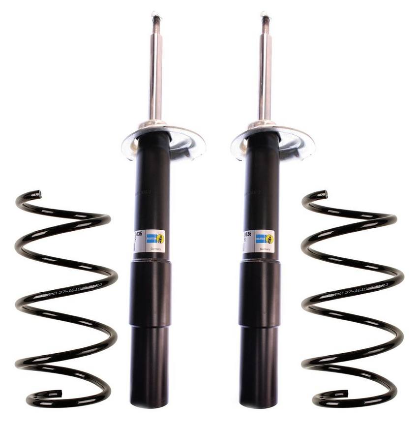 BMW Suspension Strut and Coil Spring Kit - Front (Standard Suspension) (B4 OE Replacement) 31336761214 - Bilstein 3807355KIT